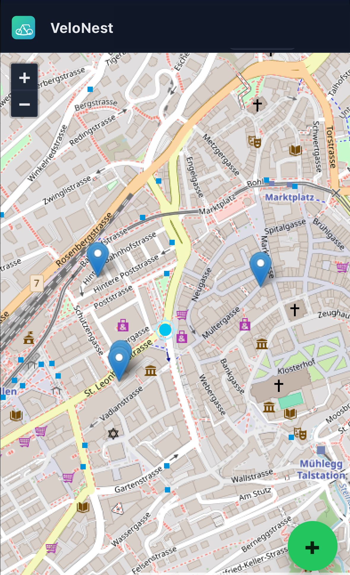 Detailed view of a VeloNest parking spot